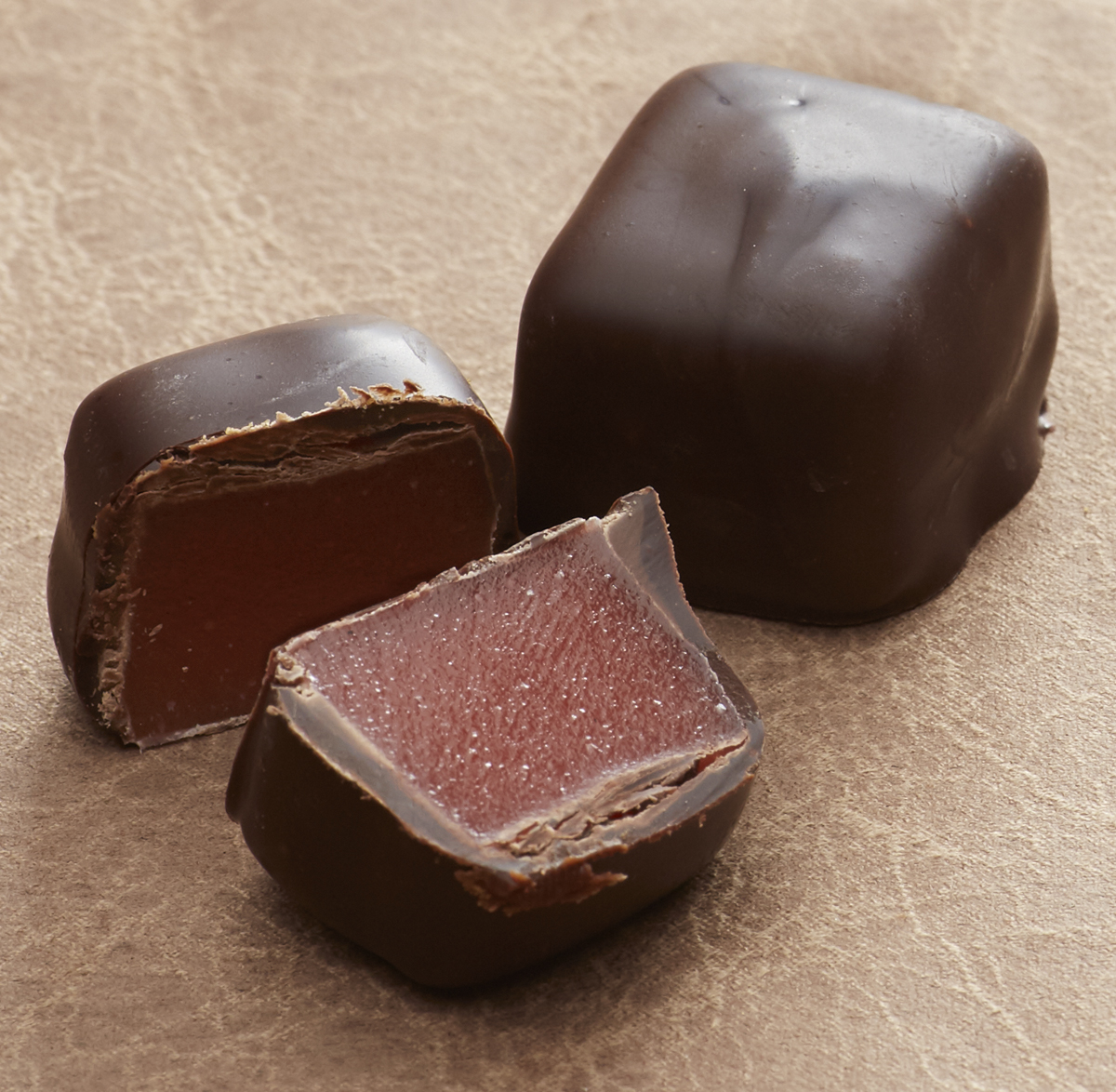 Dark Chocolate Raspberry Caramels